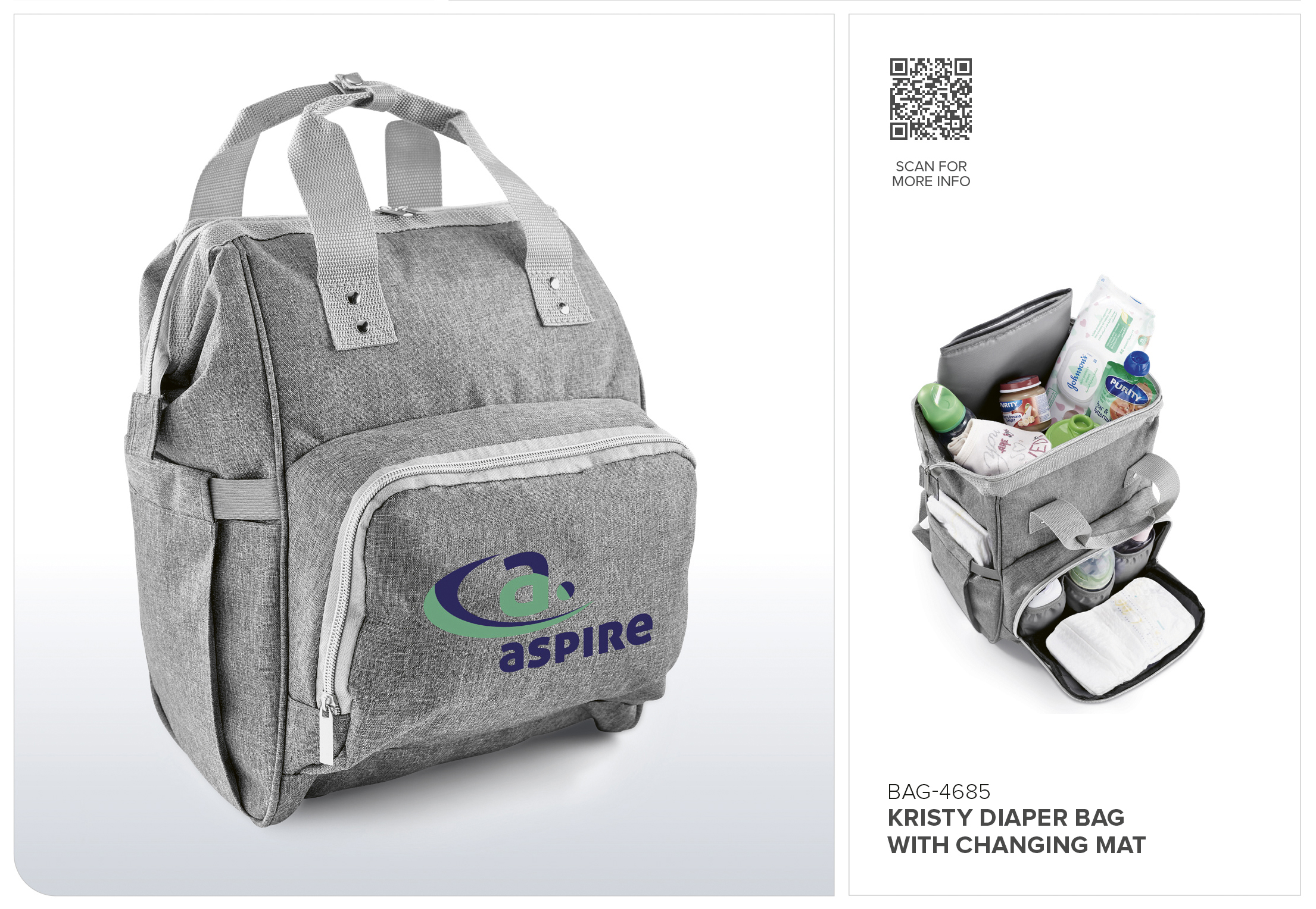 Kristy Diaper Bag With Changing Mat